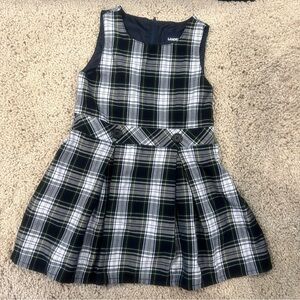 NWOT Lands End Navy Plaid uniform dress